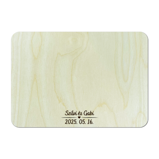 Fa talapzat egyedi szöveggel